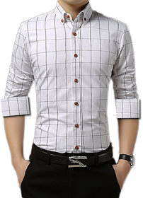 Singularity white checkered buttoned down collar shirt