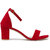 Funku Fashion Women Red Suede Block Heels