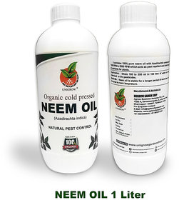 UNIGROW PURE NEEM OIL (Emulsified) 1 Liter - Pesticides, Fungicides, Home and Terrace Gardening.
