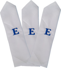 SAE FASHIONS Embroidered Letter-E Cotton Handkerchief pack of 3