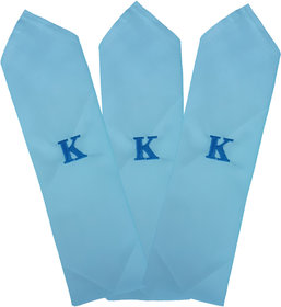 SAE FASHIONS Embroidered Letter-K Cotton Handkerchief pack of 3