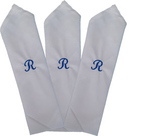 SAE FASHIONS Embroidered Letter-R Cotton Handkerchief pack of 3