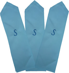 SAE FASHIONS Embroidered Letter-S Cotton Handkerchief pack of 3