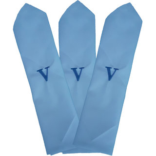                       SAE FASHIONS Embroidered Letter-V Cotton Handkerchief pack of 3                                              
