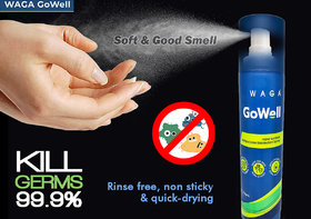 Hand Sanitiser Spray Waga GoWell 250ml  Perfumed Hand sanitizer spray From Nextcare India 250ml x 1 good smell safe hand