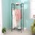 House of Quirk Clothing Garment Rack, Clothes Stand Rack Organizer with Storage Hanging Rod - Black