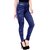 ENAA FASHION Women Cotton Lycra Casual Floral Print Stretchable Jeggings Blue (Free Size 28-34 Waist)