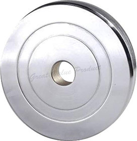 Scorpion 12.5kg Steel Chrome Weight Lifting Plates Pack of 1 pcs (12.5kg Steel Plate)  Home Gym Steel Plate Dumbbells