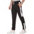 Leebonee Men's Side Stripe Black Dri Fit Track Pants with 4 Way Stretch