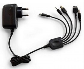 Black 5 In 1 Mobile Charger