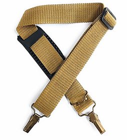 Gun belt, Hand-Made, made up of cotton, easy attachment and a fully rubberized Gripper for a perfect grip. (Camel Gold)