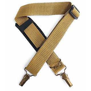 Gun belt, Hand-Made, made up of cotton, easy attachment and a fully rubberized Gripper for a perfect grip. (Camel Gold)