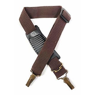 Gun belt, Hand-Made, made up of cotton, easy attachment and a fully rubberized Gripper for a perfect grip. (Brown)
