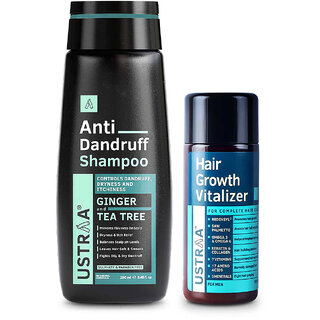                       Ustraa Hair Growth Vitalizer 100 ml and  Anti Dandruff Shampoo 250 ml                                              