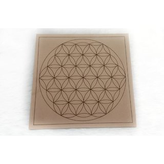                       KESAR ZEMS Reiki Metaphysical Wooden Crystal Grid The Flower of Life Carved 10 Inches Wooden Crystal Grid.                                              