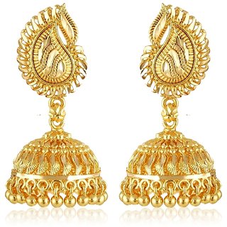 Traditional 1gm gold and micron plated jhumkis Traditional 1gm gold and micron plated jhumkis