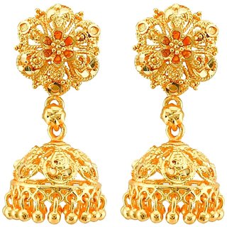 Traditional 1gm gold and micron plated jhumkis Traditional 1gm gold and micron plated jhumkis