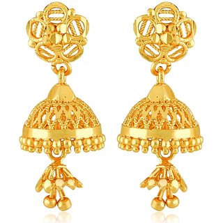 Traditional 1gm gold and micron plated jhumkis Traditional 1gm gold and micron plated jhumkis