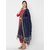 Get Wrapped Polyester Gold Border Blue Duppatta with Embroidery