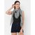 Get Wrapped Polyester Embroidered Grey Scarves