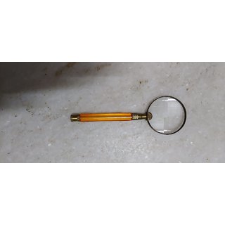                       Gola International Antique Handheld 3 inch Plastic Handle with 2 inch Lens and Brass Ring.                                              