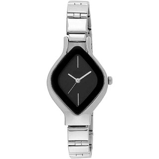                       HRV Silver Black Trendy Women's Watch                                              