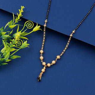 Black beads chain gold online discount