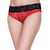 Freche Tucher Mid rise Black and Red Women Panty. Thong