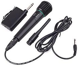 WM-308C 2in1 Handheld Wired/Wireless Cordless Microphone Karaoke System Undirectional