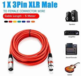 XLR MALE TO XLR FEMALE CABLE 5 METER
