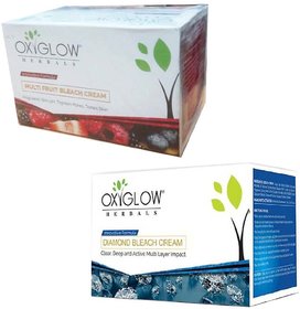 Oxyglow Herbals Diamond bleach cream (240 gm) (1 Pcs)+ Oxyglow Herbals multi fruit bleach cream (240 gm) (1 Pcs)