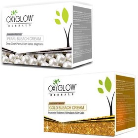 Oxyglow Herbals Pearl bleach cream (240 gm) (1 Pcs)+ Oxyglow Herbals Gold bleach cream (240 gm) (1 Pcs)