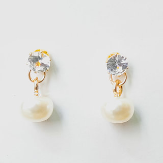 luv fashion western look zircon pearl earring luv fashion western look zircon pearl earring