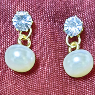 luv fashion western look zircon pearl earring luv fashion western look zircon pearl earring