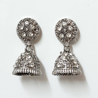 luv fashion silver oxidized jhumkis luv fashion silver oxidized jhumkis