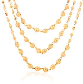 Evershine Traditional 3 Layer Fancy Gold Plated Necklace Set for Women .