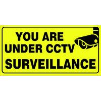 CCTV Camera Surveillance Sticker Size (12 X 6 Inch) (Pack of 3)
