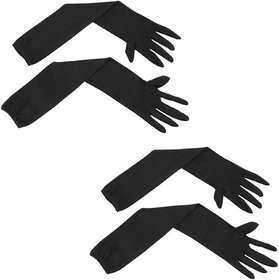 Aadikart  Bike Riding Protective Cotton Gloves Black Full for Men and Women Pack of 2