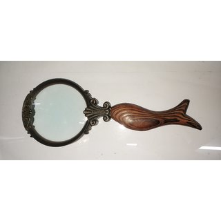                       Gola International Royal with Fish Design Wooden Handle Magnifying Glass                                              