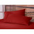 ABC 250TC Maroon Satin Stripe King Size Double Bedsheet with 2 Pillow Covers (100x108 Inches)