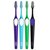 Tepe Soft Toothbrush Pack Of 4 (Purple, Blue,Green,Black)Efficient Cleaning (With one Free Travel Pouch)