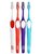 Tepe Supreme Soft Pack Of 4 Toothbrush (Red,White,Purple,Blue)Unique Two-level Filament (With One Free Travel Pouch)
