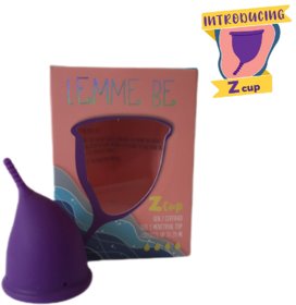 Lemme Be Z Cup - Reusable Menstrual cup, with pouch FDA Approved, 100 Medical grade Silicone
