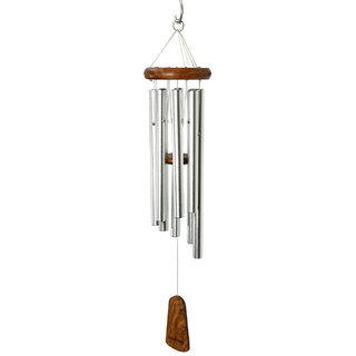 WindSong Chimes Bells Tuned Wind Chimes with 8 Silver Pipes for Positive Energy and Home Decor (Standard Size)