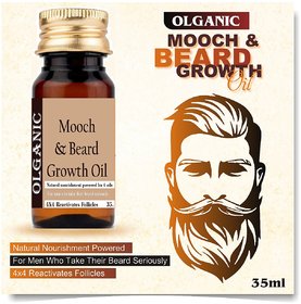 Olganic Mooch  Beard Growth Oil For Long And Smooth Beard