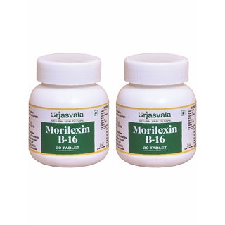 Urjasvala Morilexin B-16 For Skin Care and Hair Fall Control 500 mg Tablets (Pack of 2)