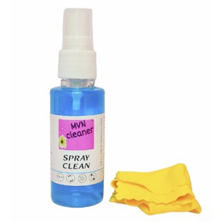                       MVN CLEANER OPTICAL LENS CLEANER LIQUID SPRAY 50 Ml Blue For All Kind Of Lenses  Glasses With Microfibre Cloth                                              