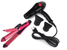 SOLOME Combo of 2000Wtt. Hair dryer and 2 in 1 Hair straightener