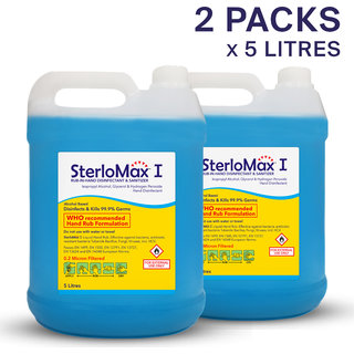 Buy SterloMax Pack of 2 - 75 Isopropyl Alcohol-based Hand Rub Sanitizer ...