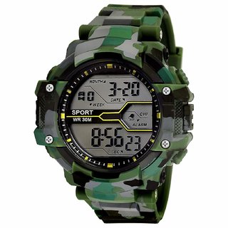                       HRV Digital Boy's Watch Black Dial Multi Colored Strap                                              